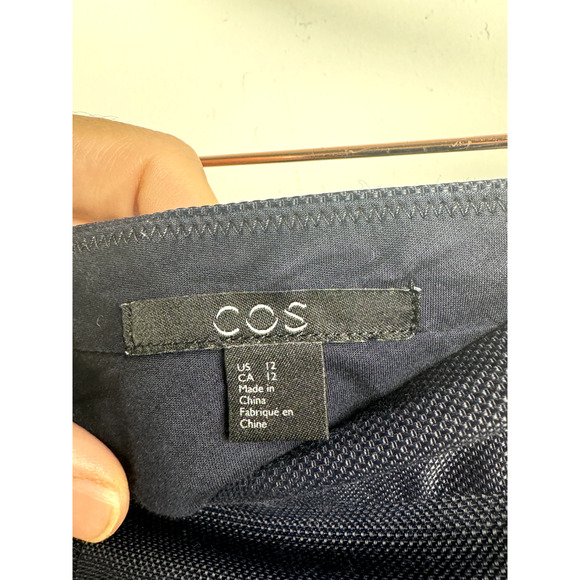 COS Navy Dress Pants Minimalist Edgy Quiet Luxury Work Office Academia Preppy 12 - Picture 3 of 9